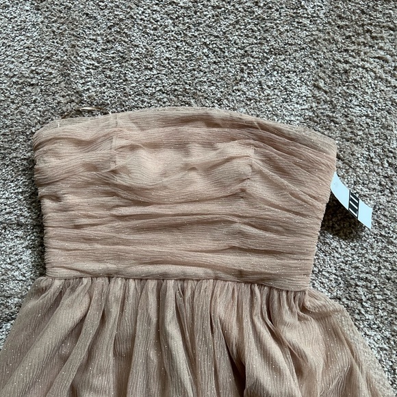 Keepsake | Strapless High- Low Gold Gown - Picture 2 of 6